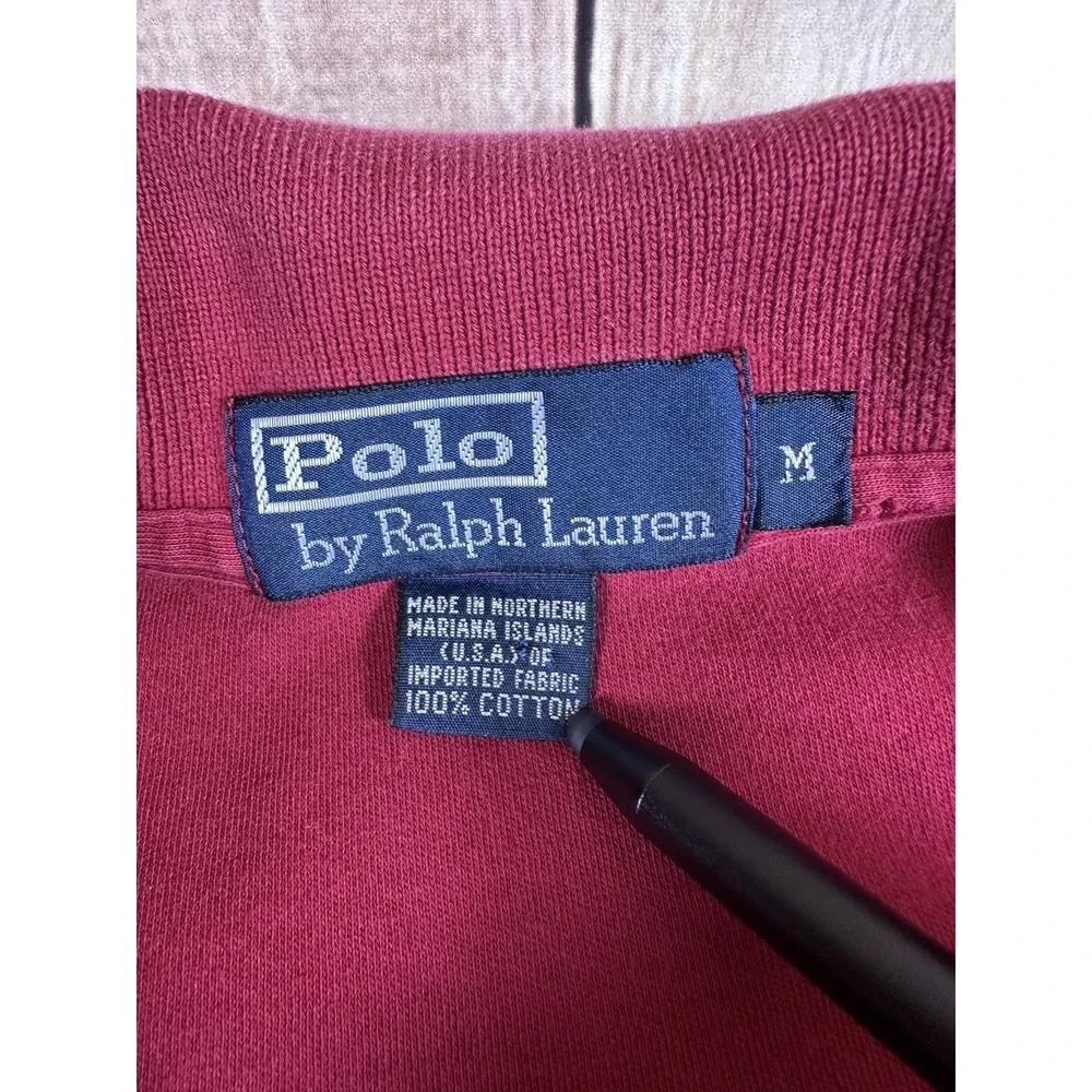 Polo Ralph Lauren Polo Shirt‎ Men Short Sleeve Dark Red MEDIUM
